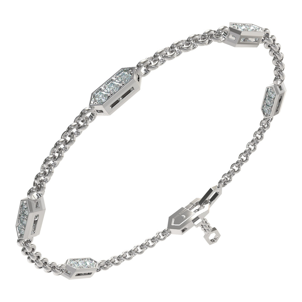 Браслет из белого золота c бриллиантами