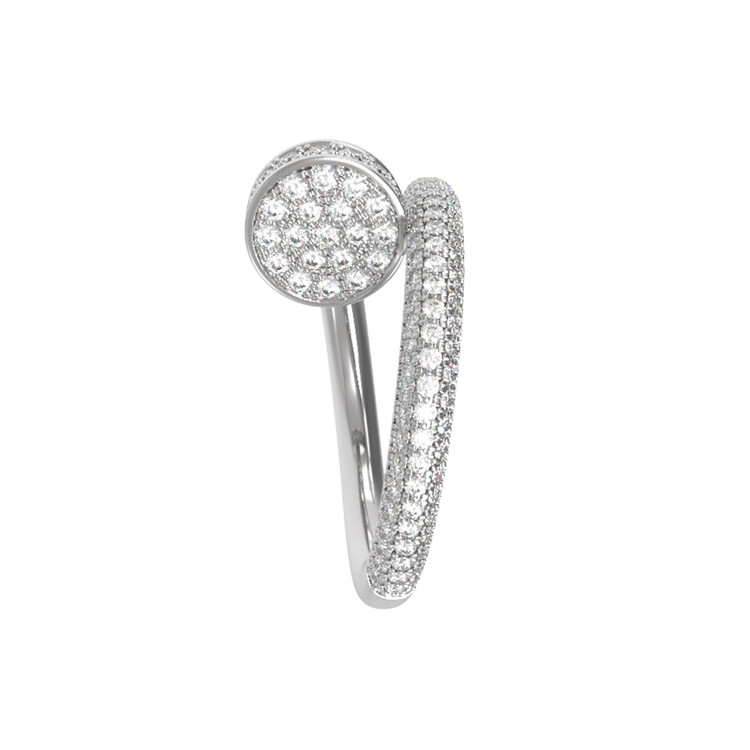 Кольцо из белого золота c бриллиантами