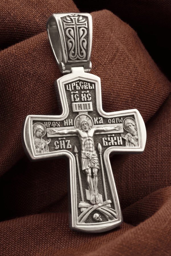 Крест из белого золота