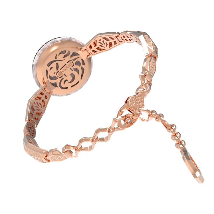 Браслет из золота c эмалью и перламутром