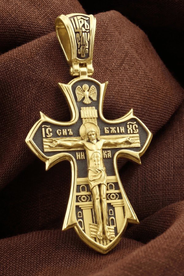 Крест из лимонного золота