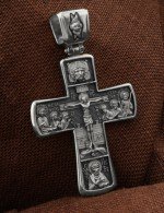 Крест из белого золота 585 пробы