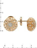 Серьги из золота 585 пробы c бриллиантами
