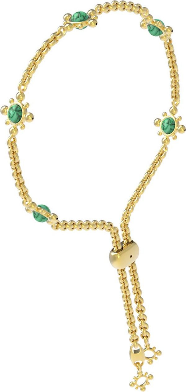 Браслет из лимонного золота c малахитом