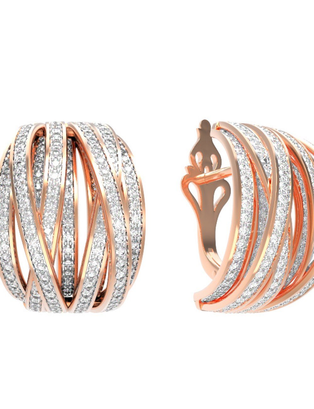 Серьги из золота 585 пробы c фианитом
