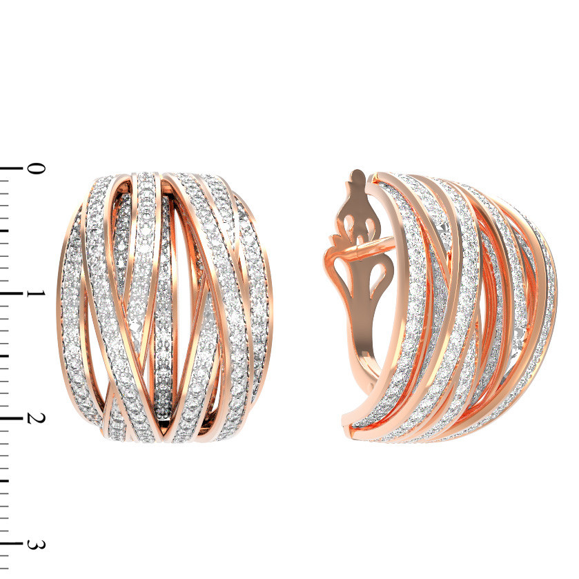 Серьги из золота c фианитом