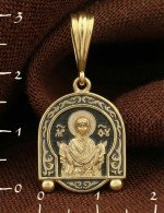 Образок из лимонного золота 585 пробы