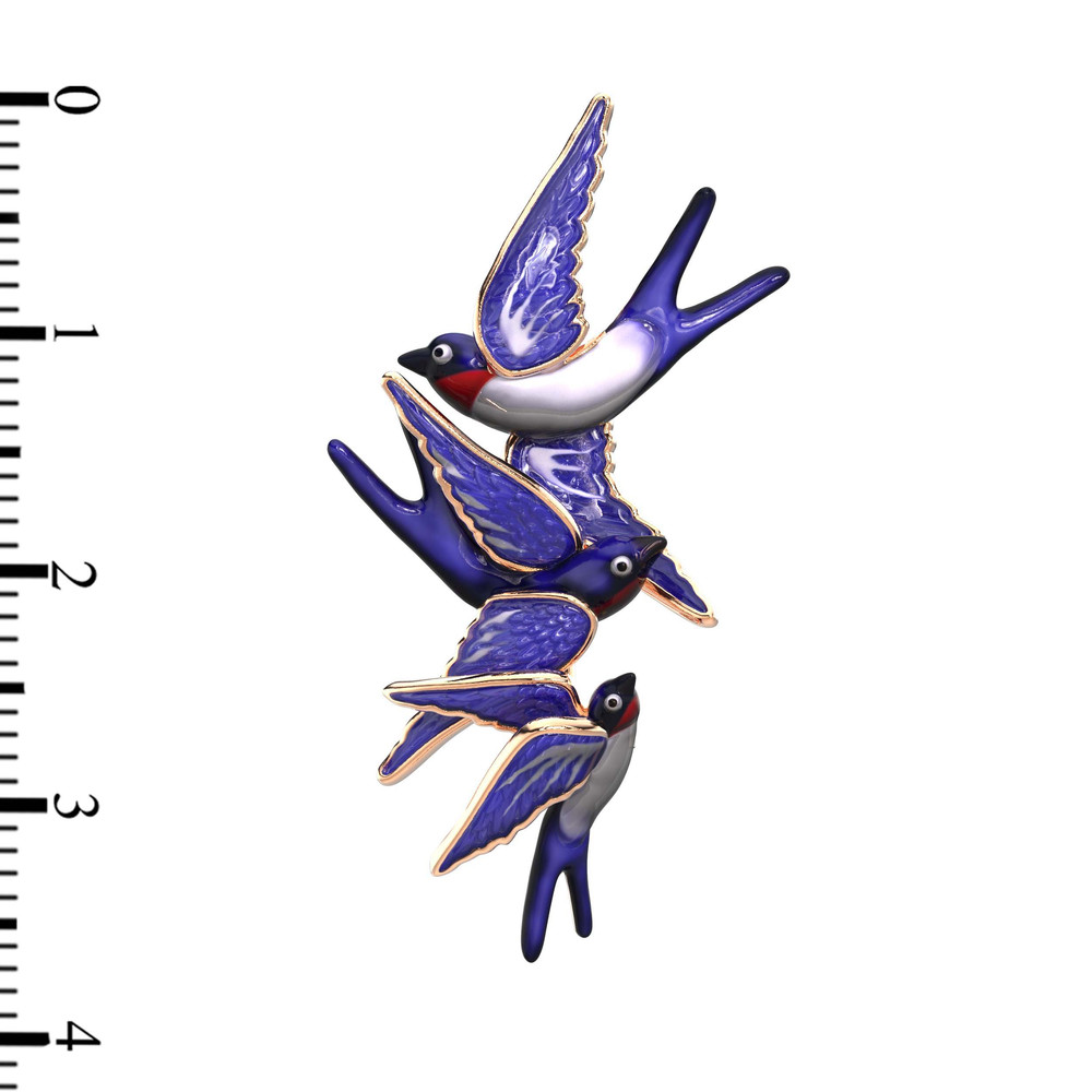 Брошь из золота c эмалью