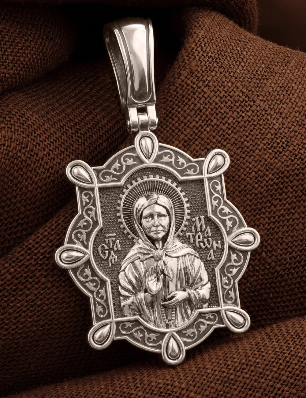 Образок из белого золота 585 пробы