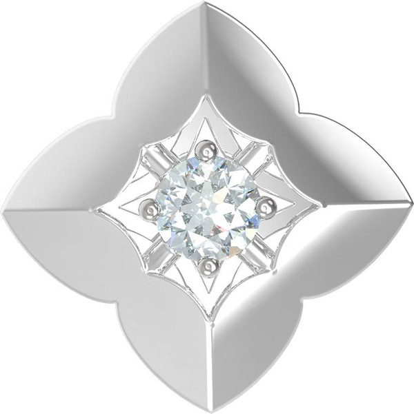 Подвеска из белого золота c бриллиантами