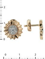 Серьги из золота 585 пробы c бриллиантами