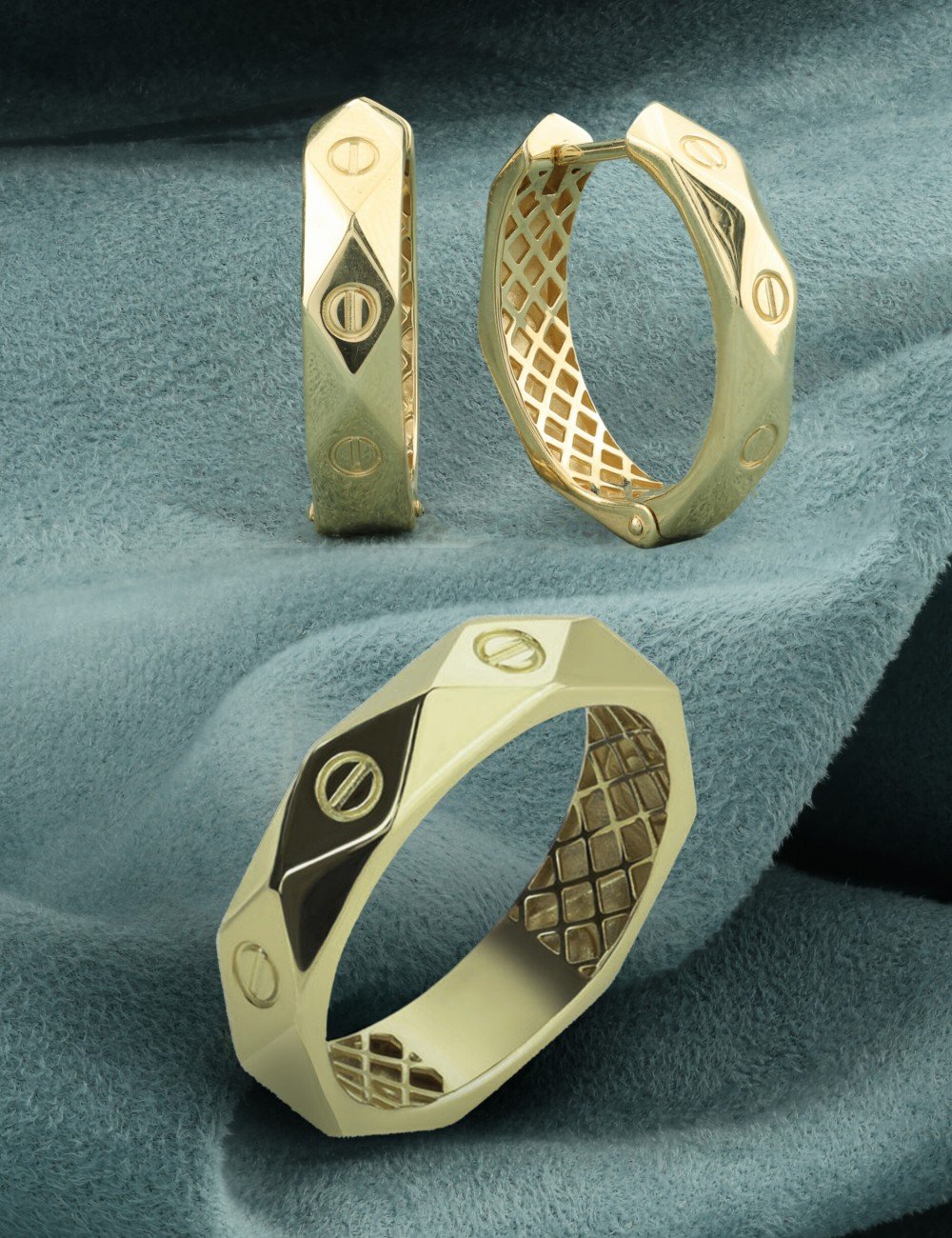 Серьги из лимонного золота 585 пробы