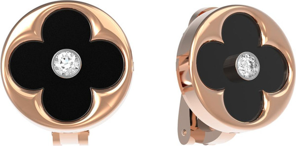 Серьги из золота c бриллиантами и ониксом