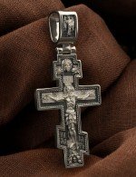 Крест из белого золота 585 пробы