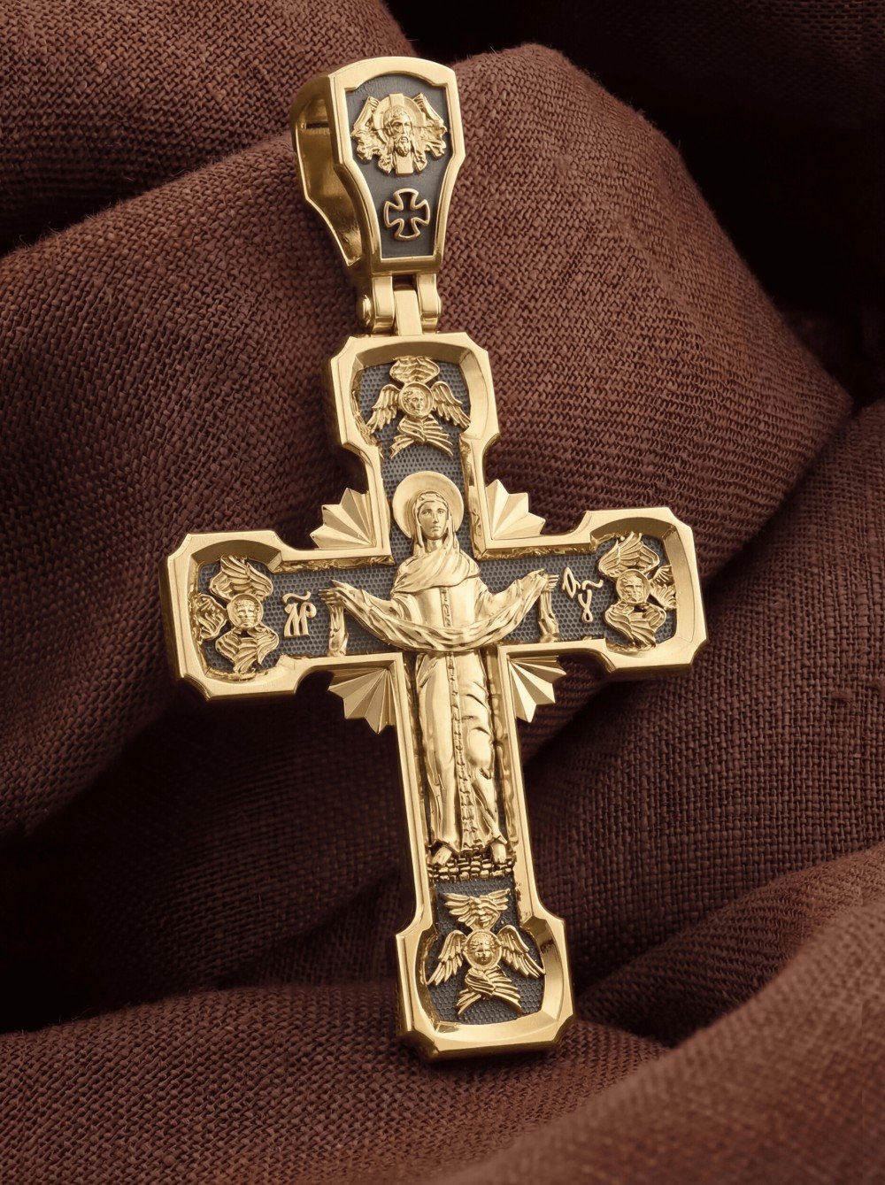 Крест из лимонного золота