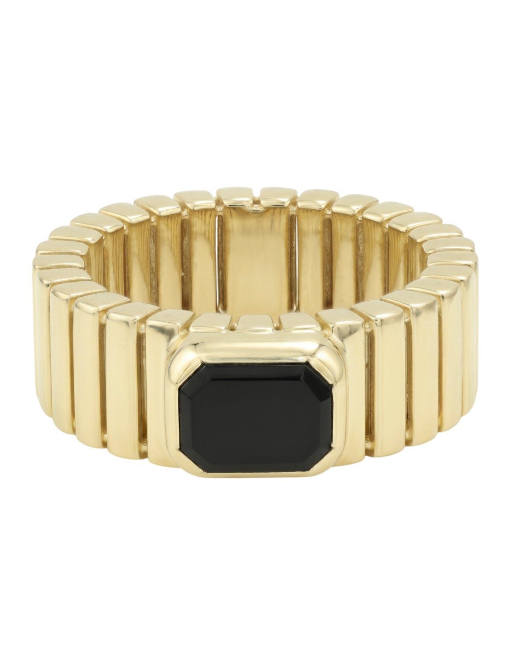 Кольцо из лимонного золота c ониксом