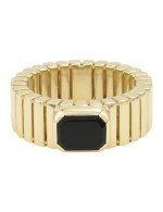 Кольцо из лимонного золота c ониксом