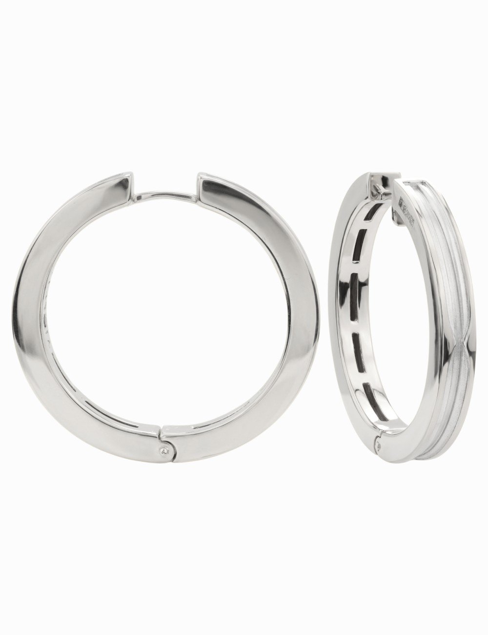 Серьги из белого золота c рубином