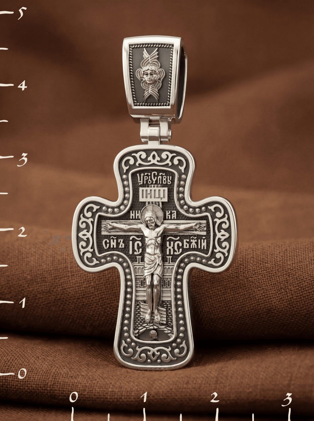 Крест из белого золота