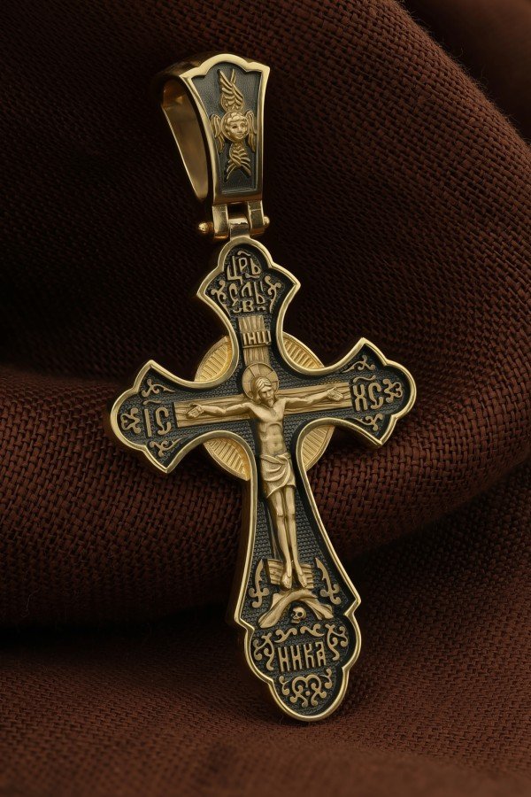 Крест из лимонного золота