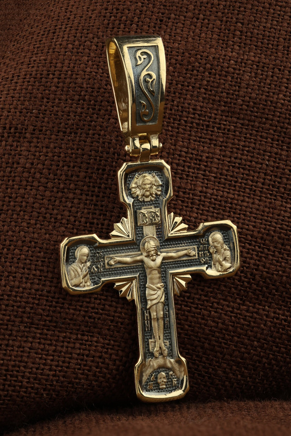 Крест из лимонного золота