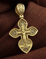 Крест из лимонного золота 585 пробы