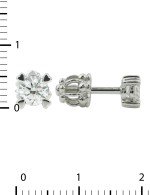 Серьги из белого золота 585 пробы c бриллиантами