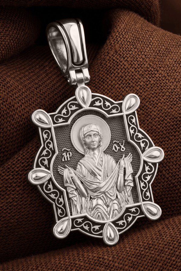 Образок из белого золота 585 пробы