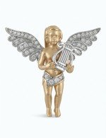 Подвеска из золота 585 пробы c фианитом