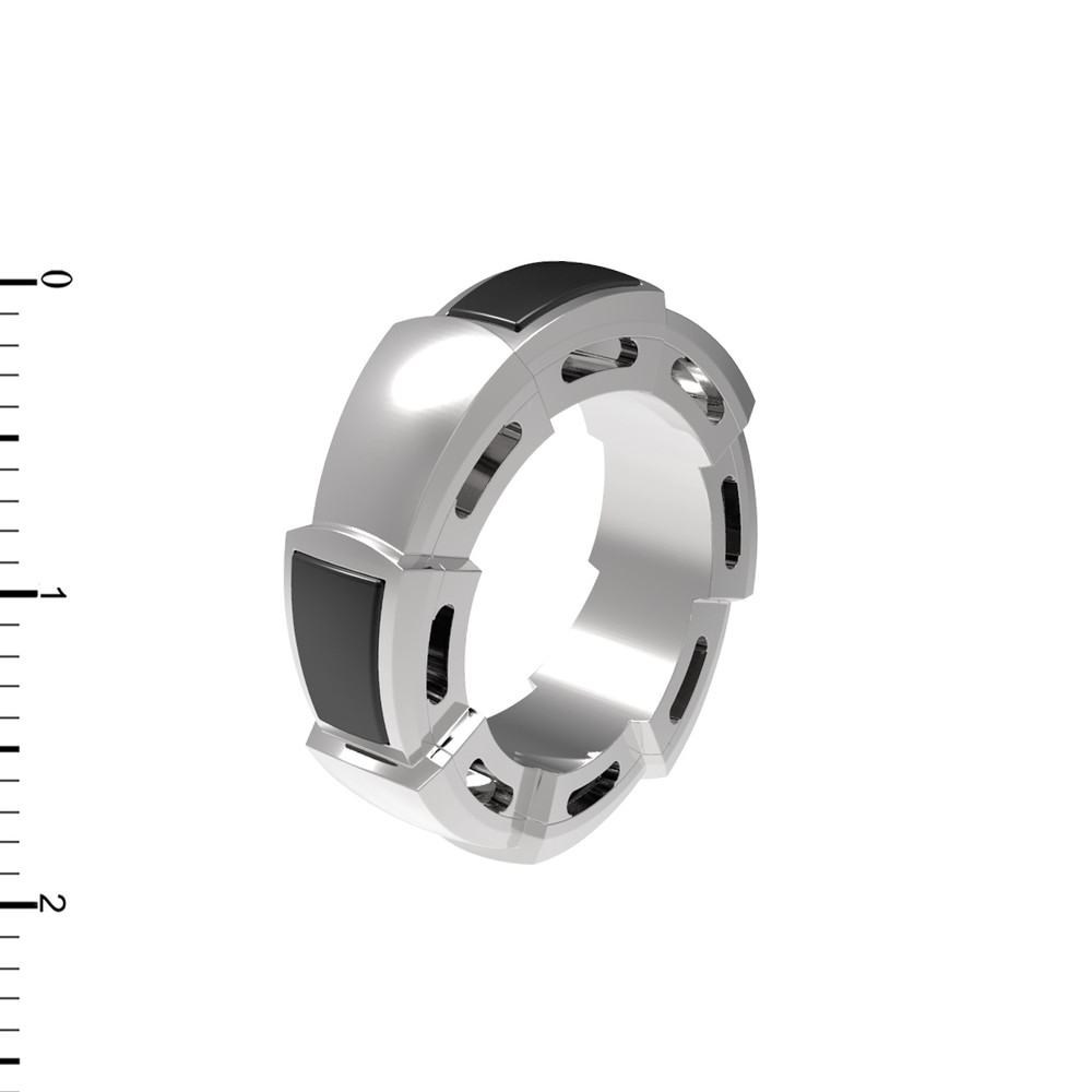 Подвеска из белого золота c ониксом