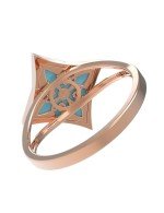 Кольцо из золота 585 пробы c бирюзой
