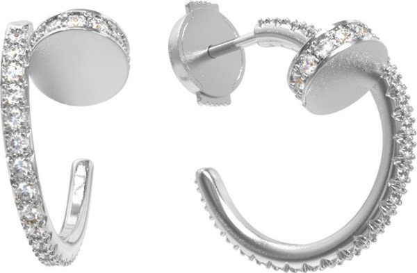 Серьги из белого золота c бриллиантами