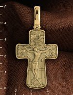 Крест из лимонного золота 585 пробы