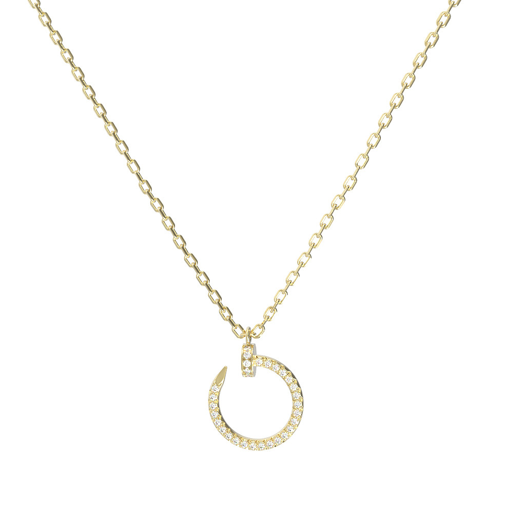 Колье из лимонного золота c бриллиантами