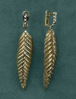 Серьги из лимонного золота 585 пробы