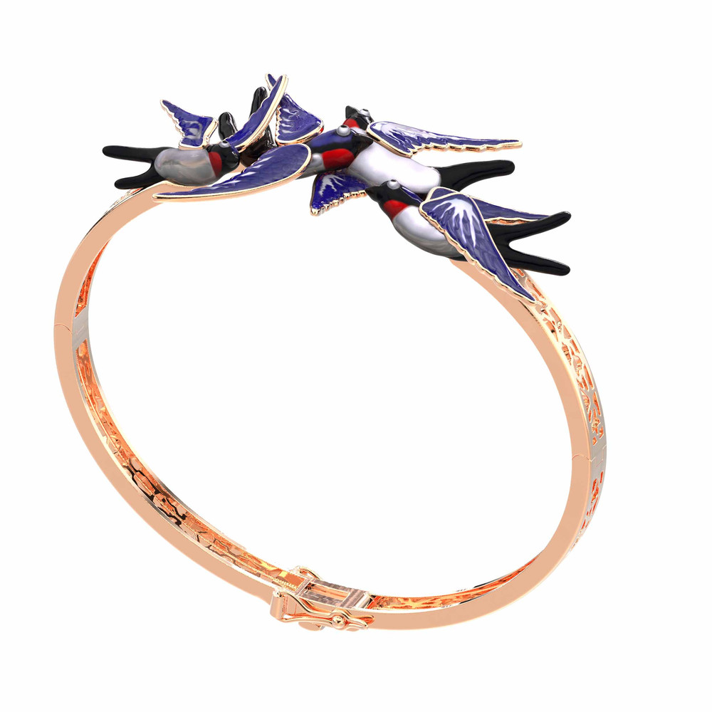 Браслет из золота c эмалью