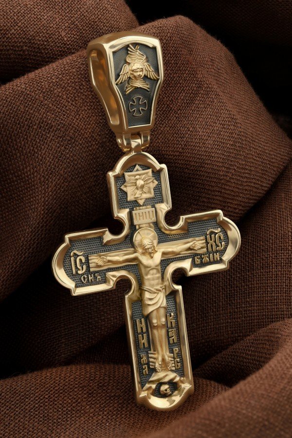 Крест из лимонного золота