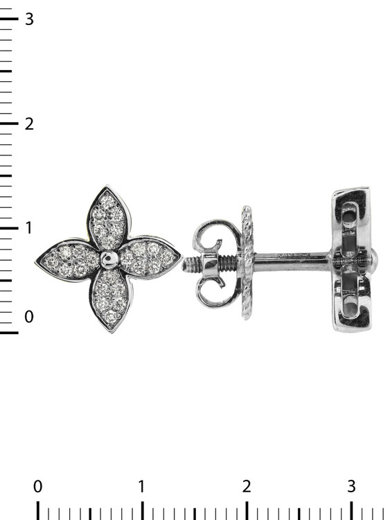 Серьги из белого золота c бриллиантами