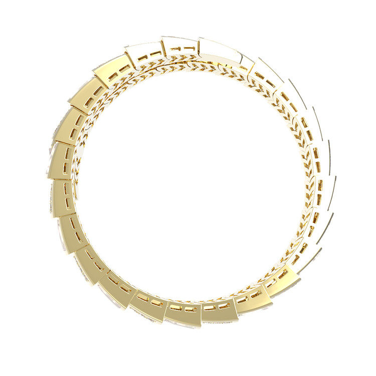 Браслет из лимонного золота c бриллиантами и ониксом