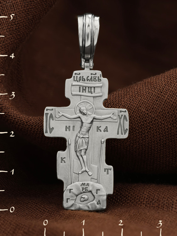 Крест из белого золота