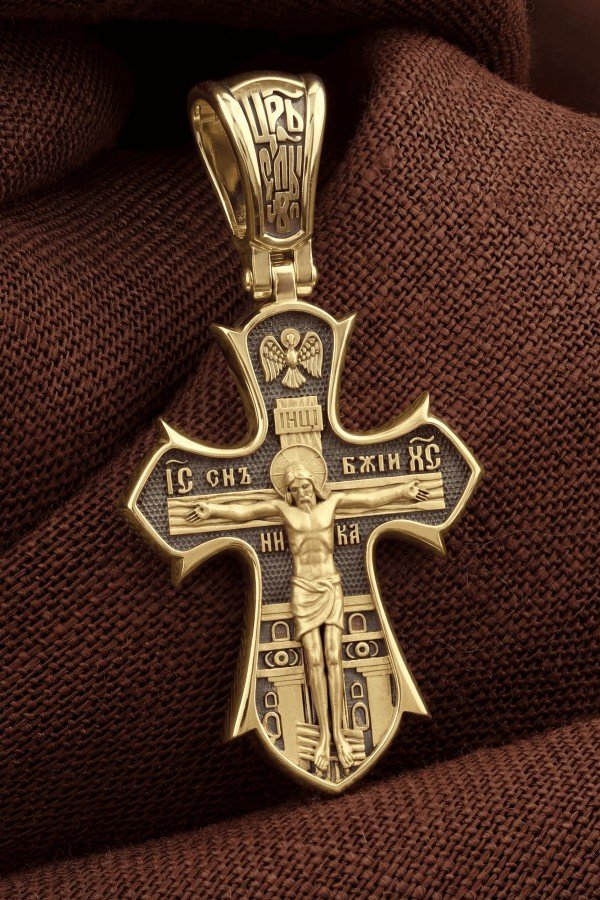 Крест из лимонного золота