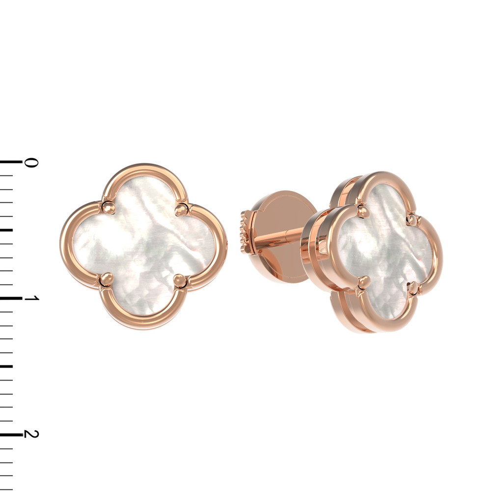 Серьги из золота c перламутром