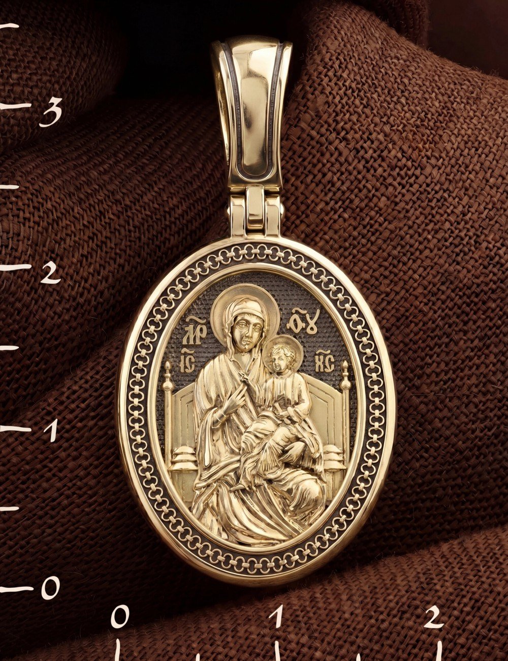 Образок из лимонного золота 585 пробы