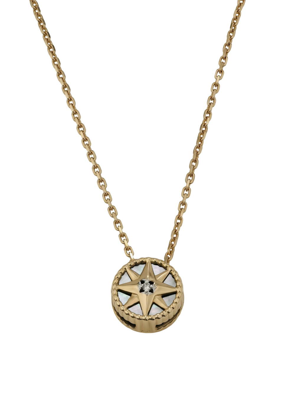 Колье из золота c бриллиантами и перламутром