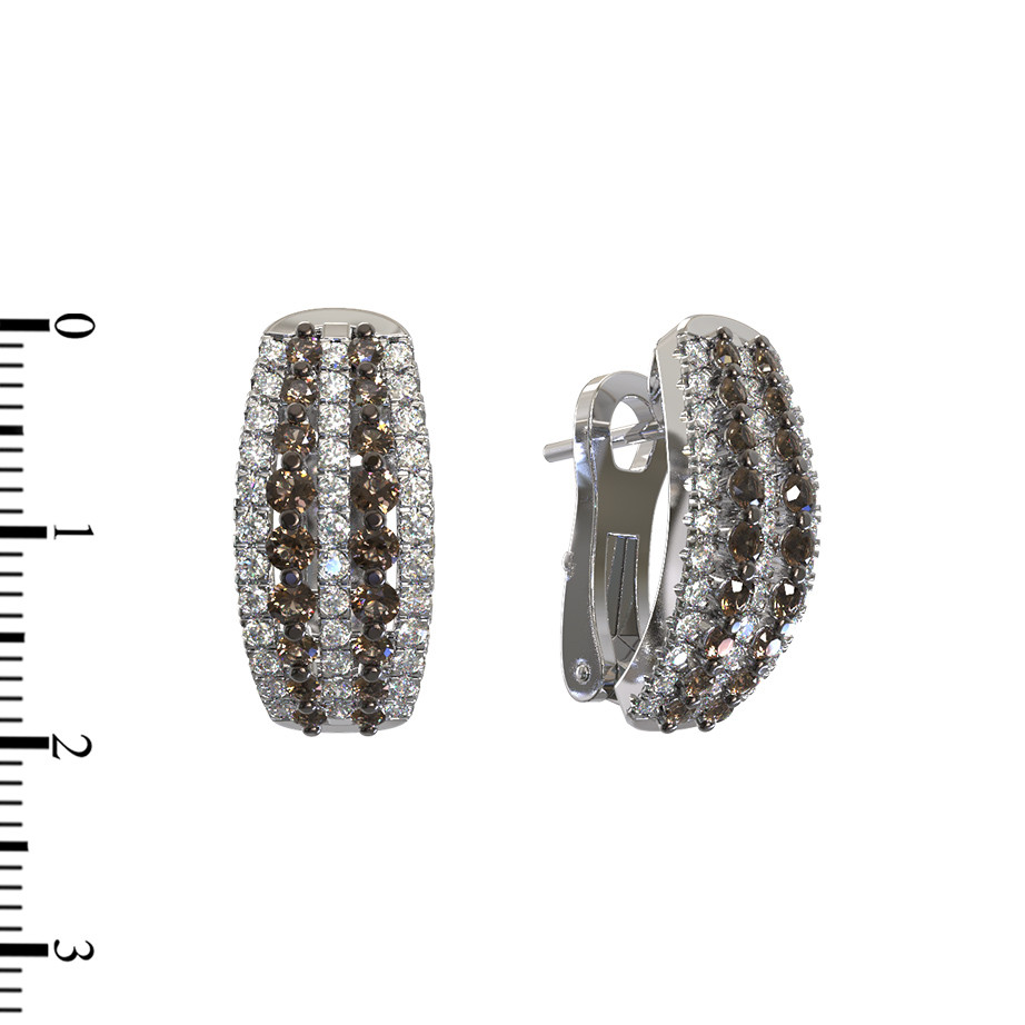 Серьги из белого золота c бриллиантами