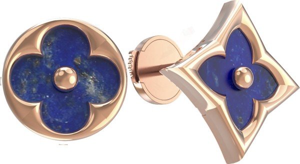 Серьги из золота 585 пробы c лазуритом