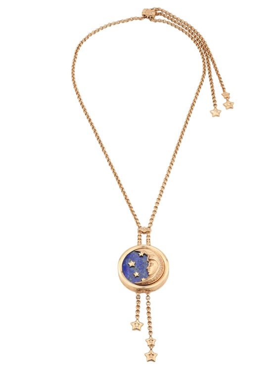 Колье из золота c бирюзой и лазуритом