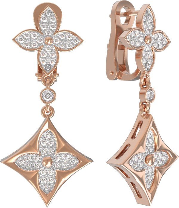 Серьги из золота c бриллиантами