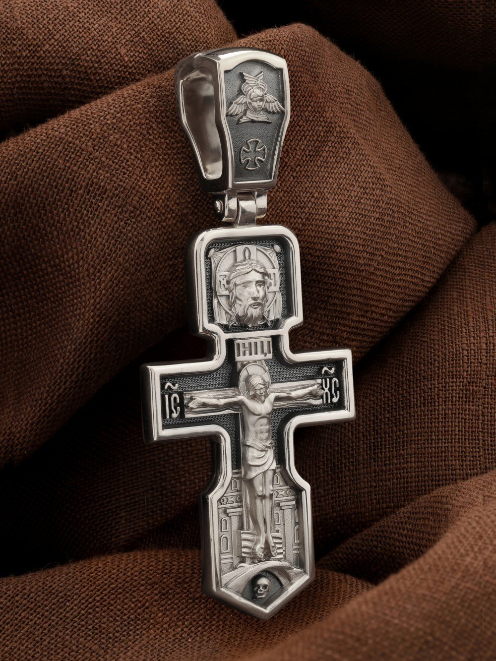 Крест из белого золота