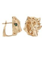 Серьги из золота c изумрудом